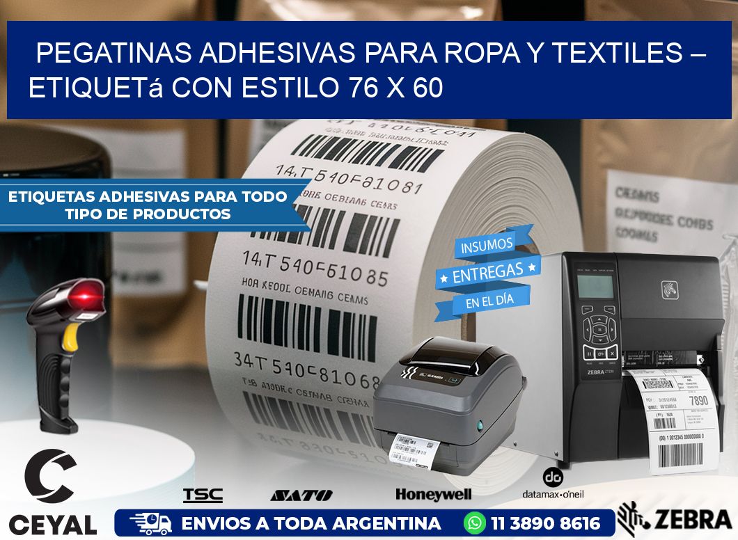 Pegatinas Adhesivas para Ropa y Textiles – Etiquetá con Estilo 76 x 60