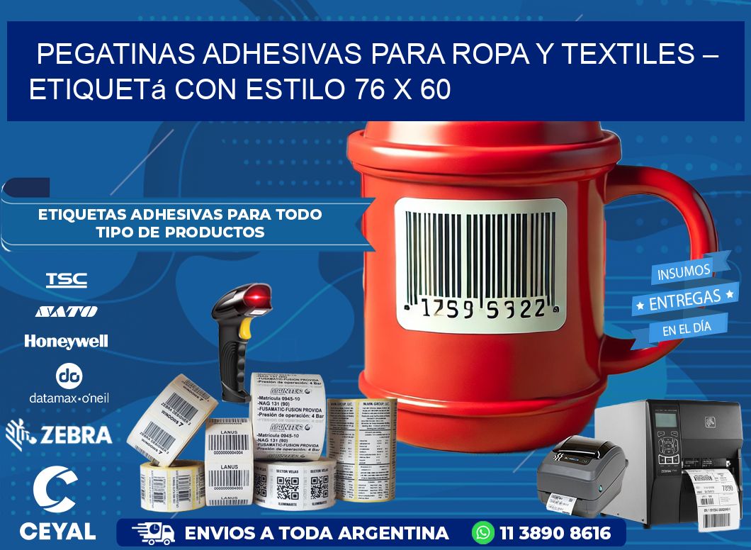 Pegatinas Adhesivas para Ropa y Textiles – Etiquetá con Estilo 76 x 60