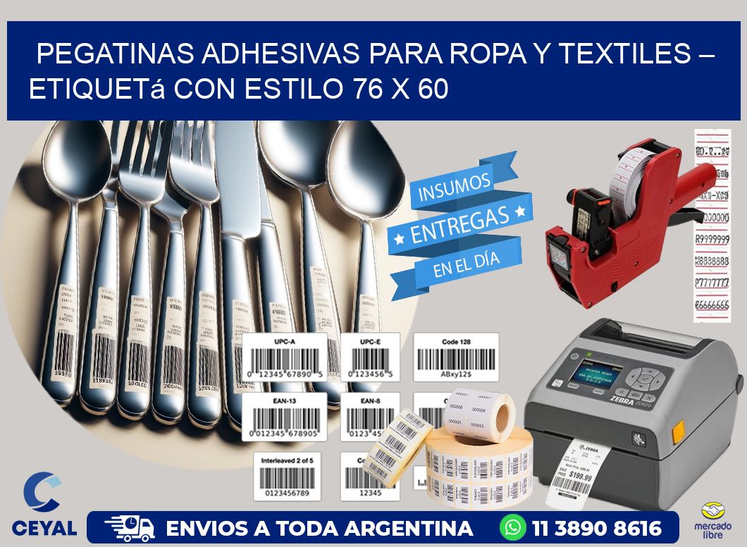 Pegatinas Adhesivas para Ropa y Textiles – Etiquetá con Estilo 76 x 60