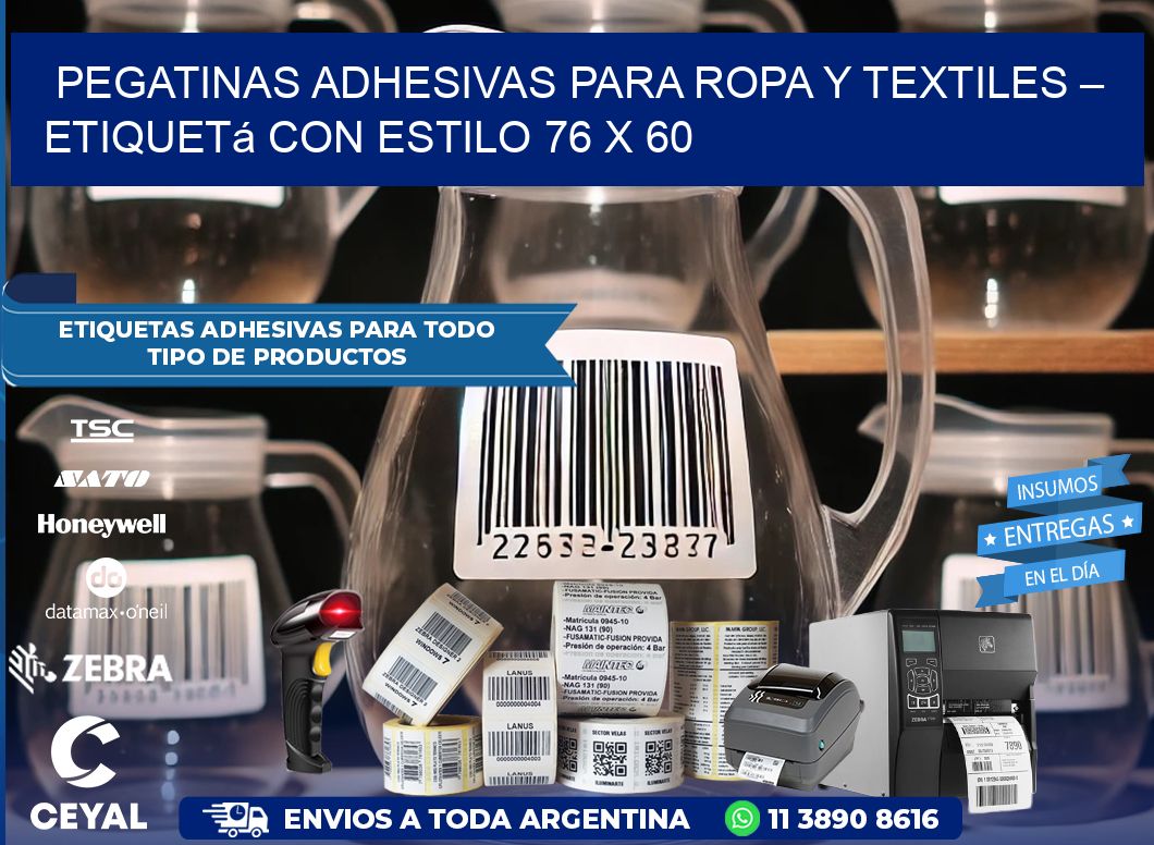 Pegatinas Adhesivas para Ropa y Textiles – Etiquetá con Estilo 76 x 60