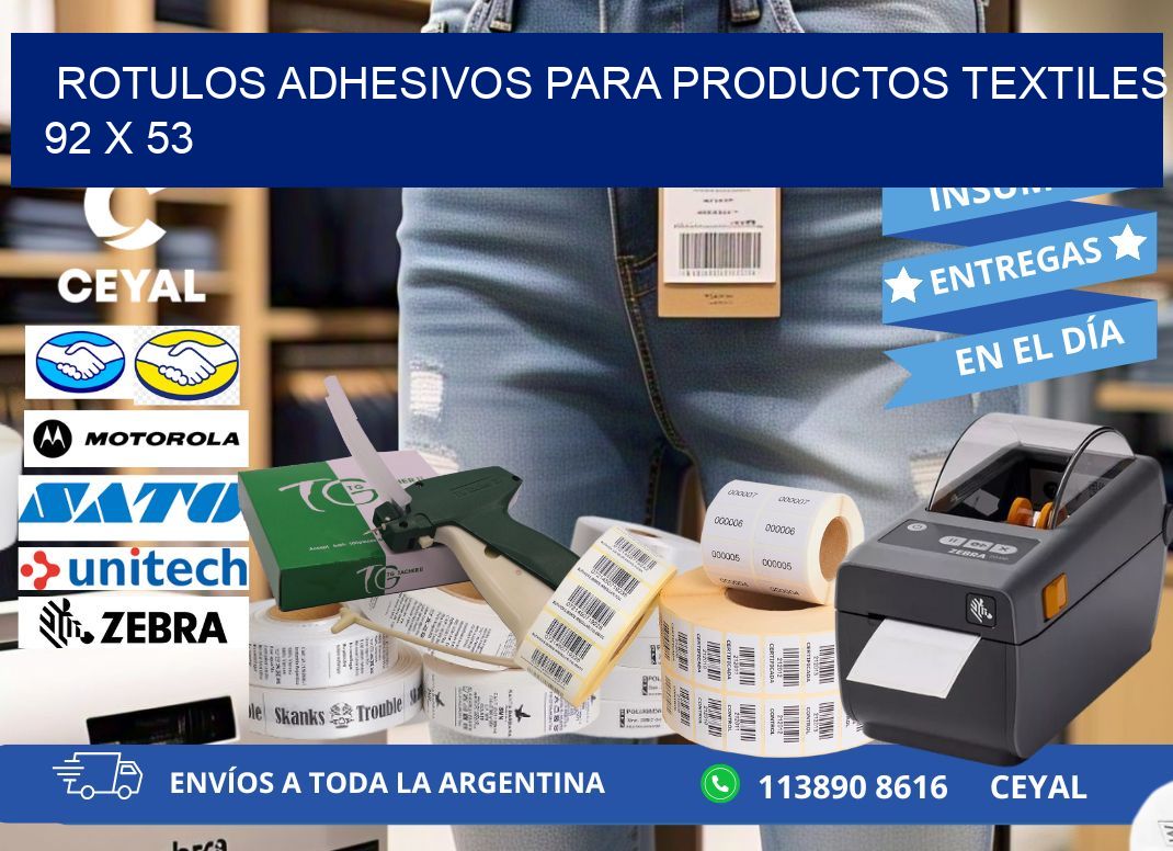 ROTULOS ADHESIVOS PARA PRODUCTOS TEXTILES 92 x 53