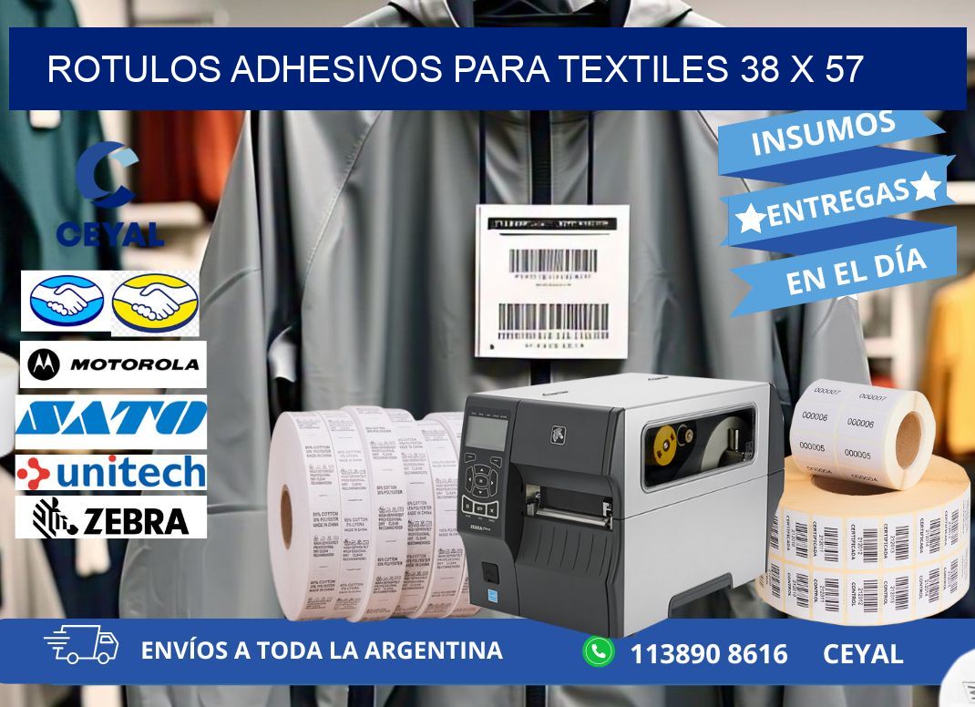 ROTULOS ADHESIVOS PARA TEXTILES 38 x 57