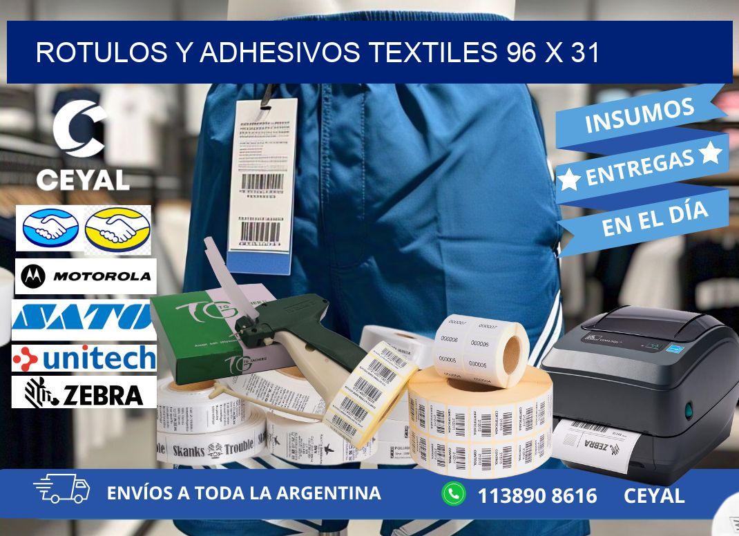 ROTULOS Y ADHESIVOS TEXTILES 96 x 31