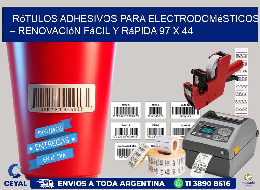 Rótulos Adhesivos para Electrodomésticos – Renovación Fácil y Rápida 97 x 44