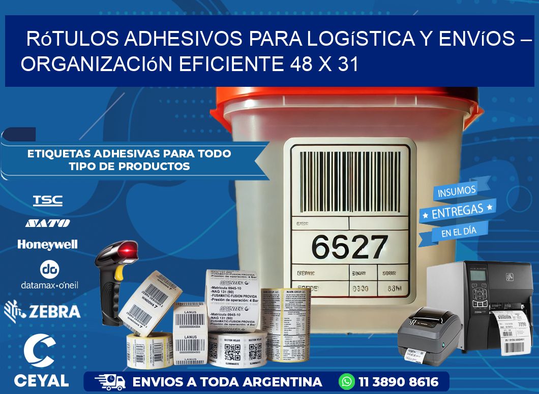 Rótulos Adhesivos para Logística y Envíos – Organización Eficiente 48 x 31