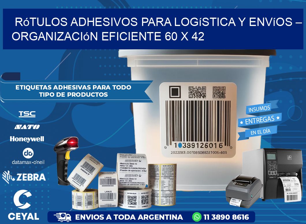 Rótulos Adhesivos para Logística y Envíos – Organización Eficiente 60 x 42