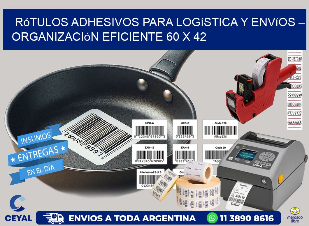 Rótulos Adhesivos para Logística y Envíos – Organización Eficiente 60 x 42