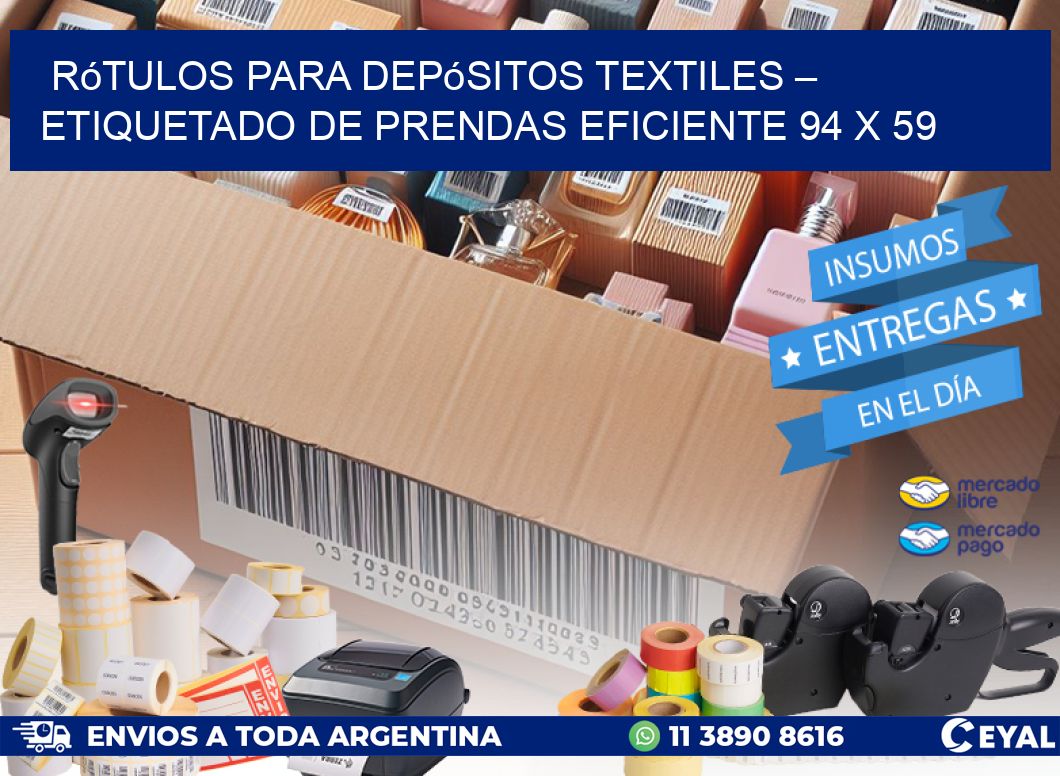 Rótulos para Depósitos Textiles – Etiquetado de Prendas Eficiente 94 x 59