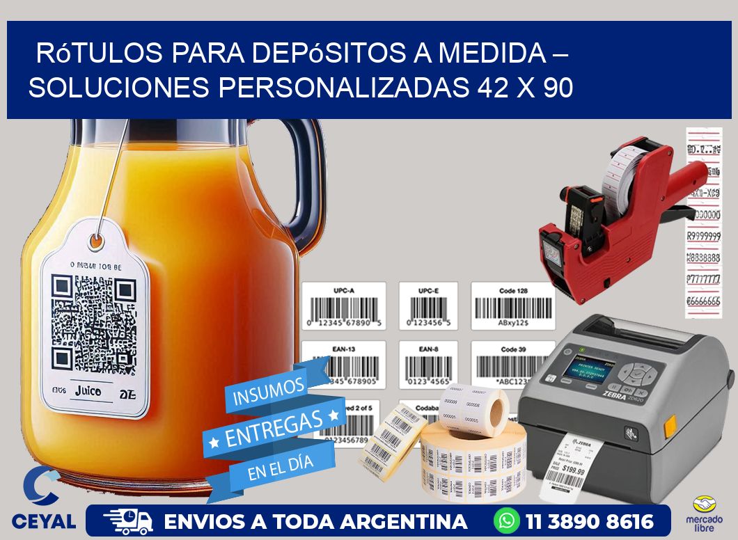 Rótulos para Depósitos a Medida – Soluciones Personalizadas 42 x 90