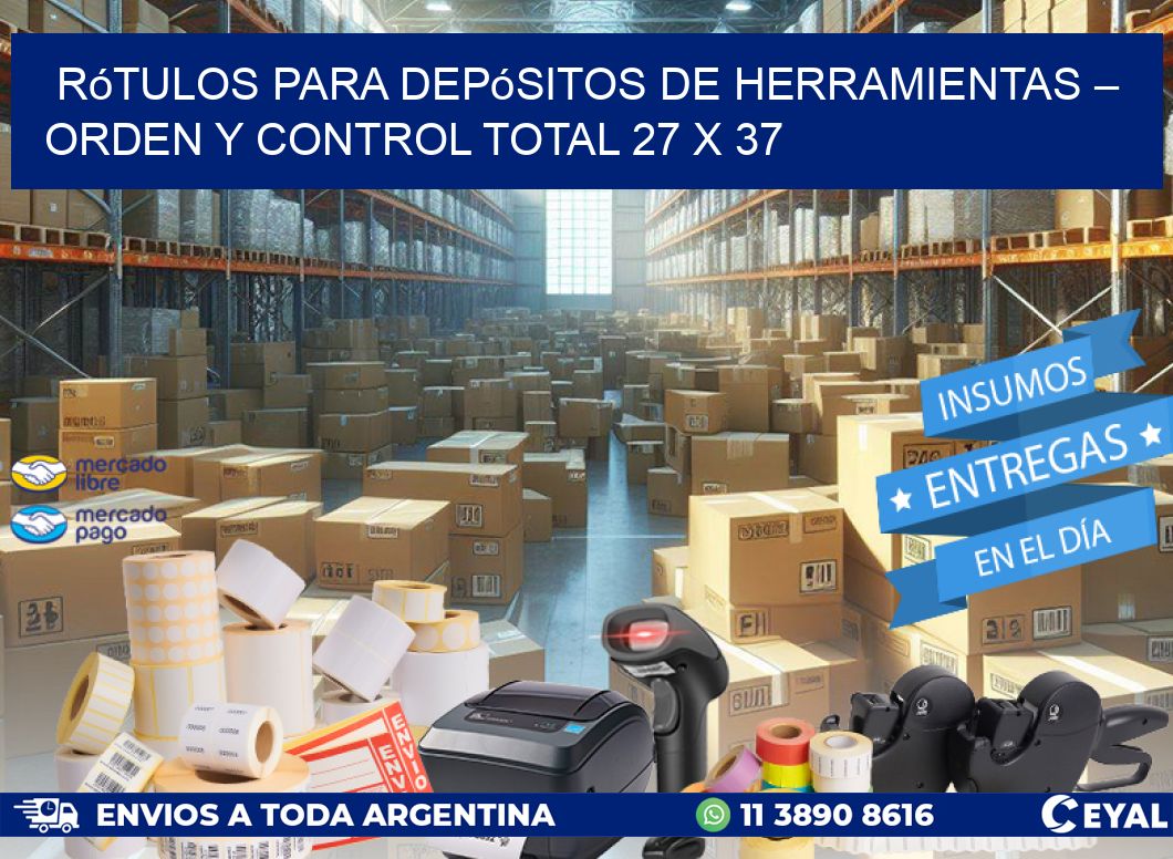 Rótulos para Depósitos de Herramientas – Orden y Control Total 27 x 37