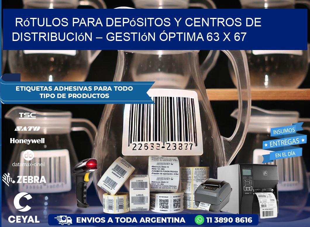 Rótulos para Depósitos y Centros de Distribución – Gestión Óptima 63 x 67