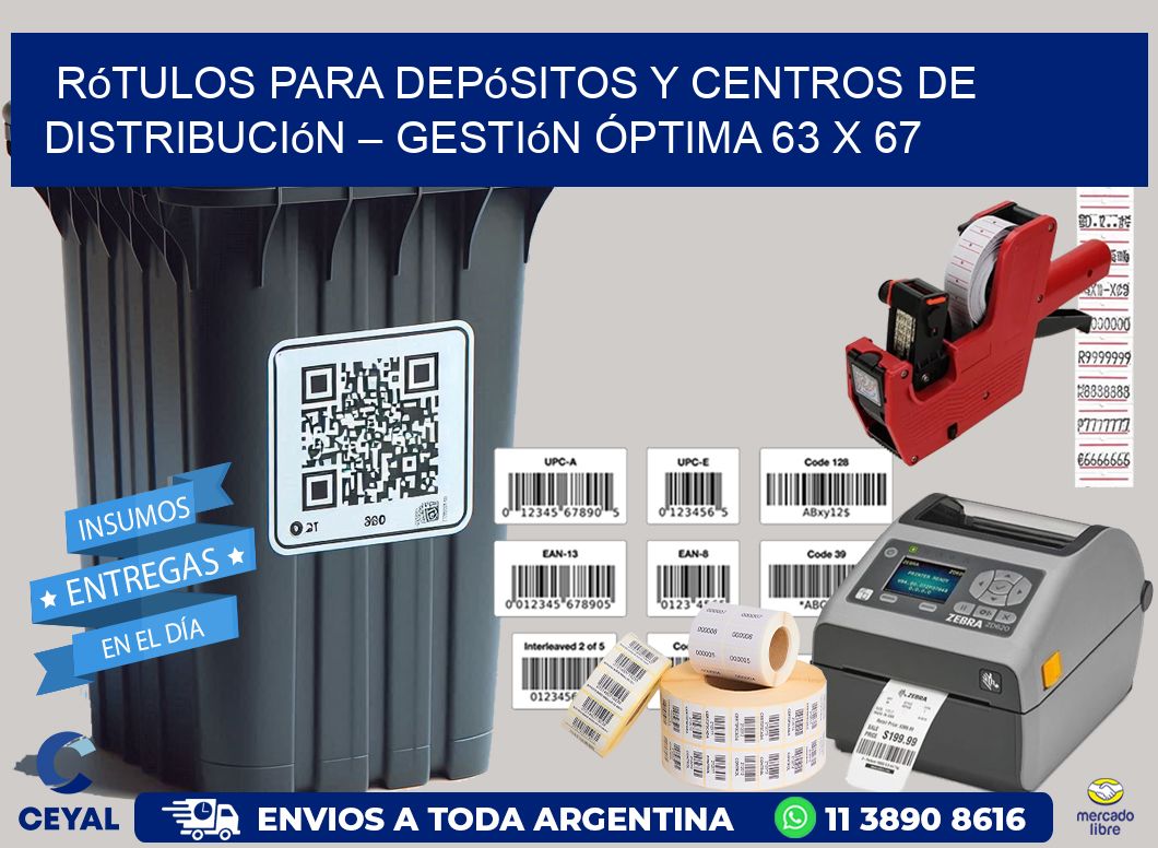 Rótulos para Depósitos y Centros de Distribución – Gestión Óptima 63 x 67