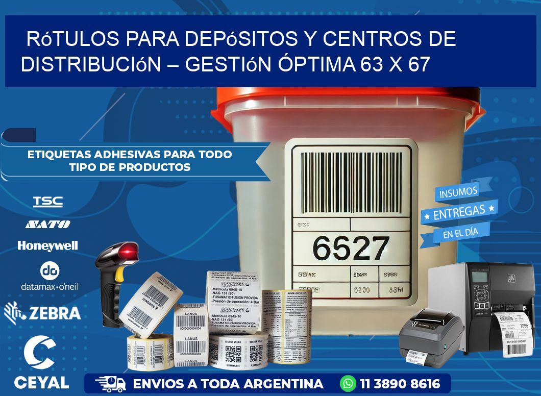 Rótulos para Depósitos y Centros de Distribución – Gestión Óptima 63 x 67