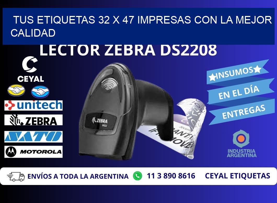 Tus Etiquetas 32 x 47 Impresas con la Mejor Calidad