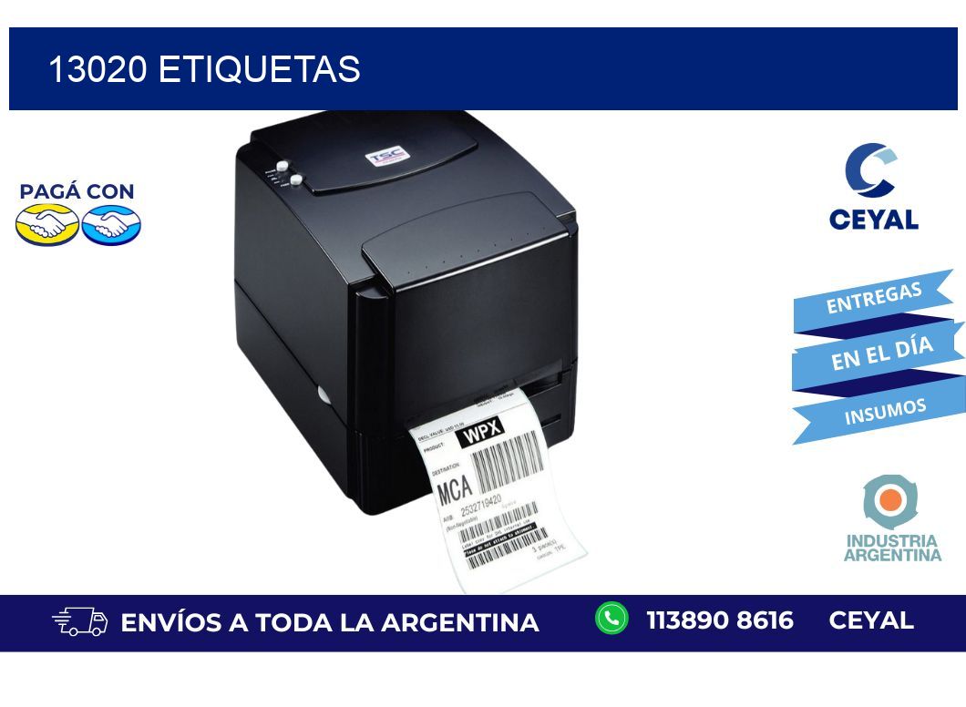 13020 ETIQUETAS