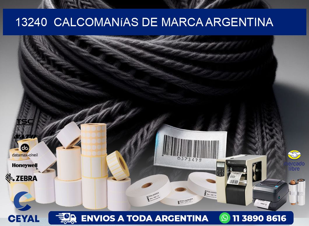 13240  Calcomanías de Marca Argentina