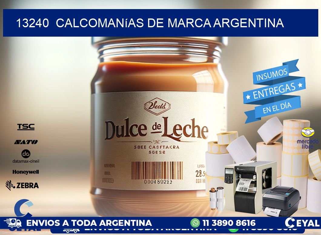 13240  Calcomanías de Marca Argentina