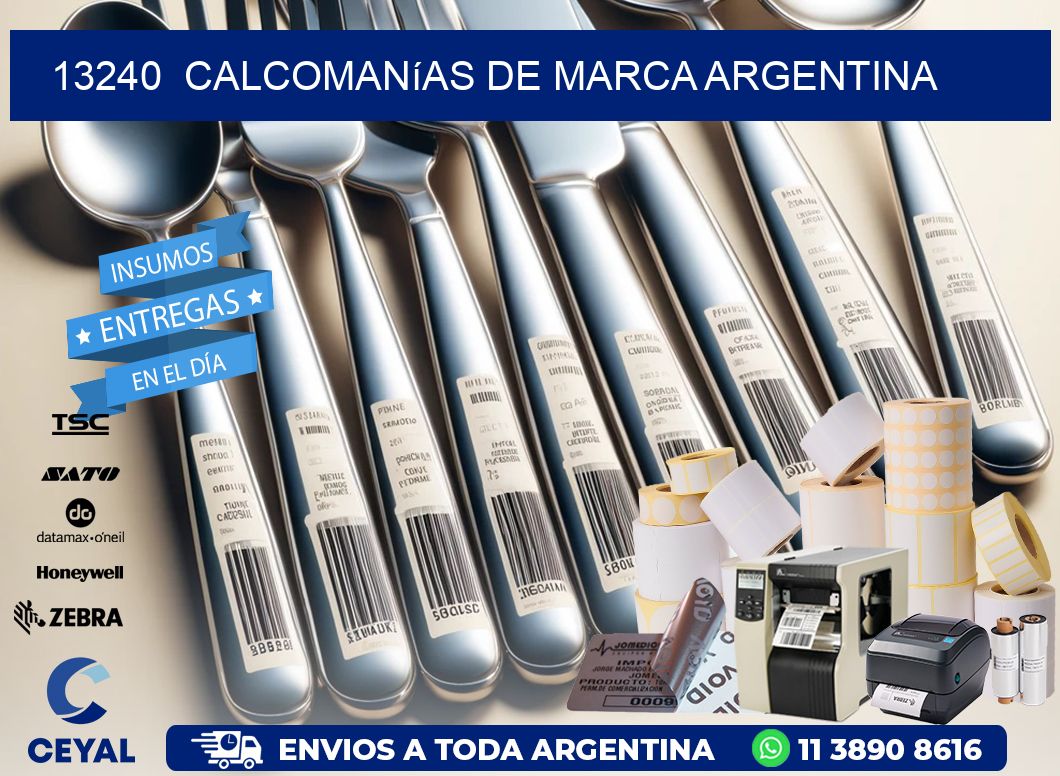 13240  Calcomanías de Marca Argentina