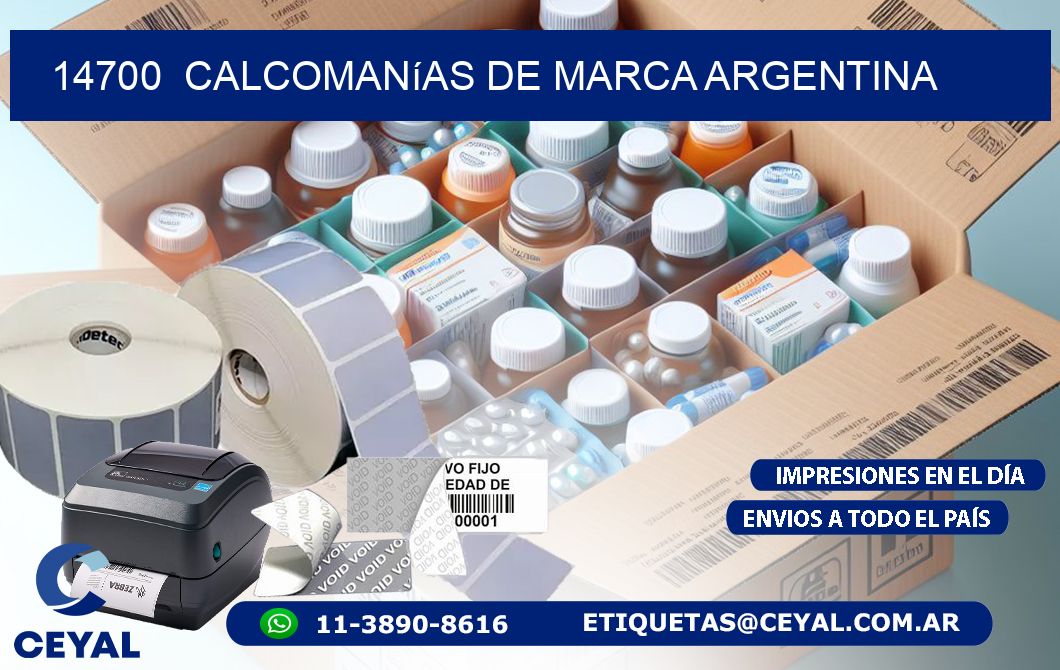 14700  Calcomanías de Marca Argentina