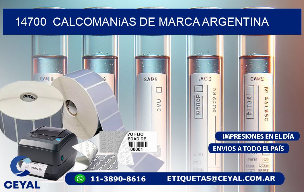 14700  Calcomanías de Marca Argentina