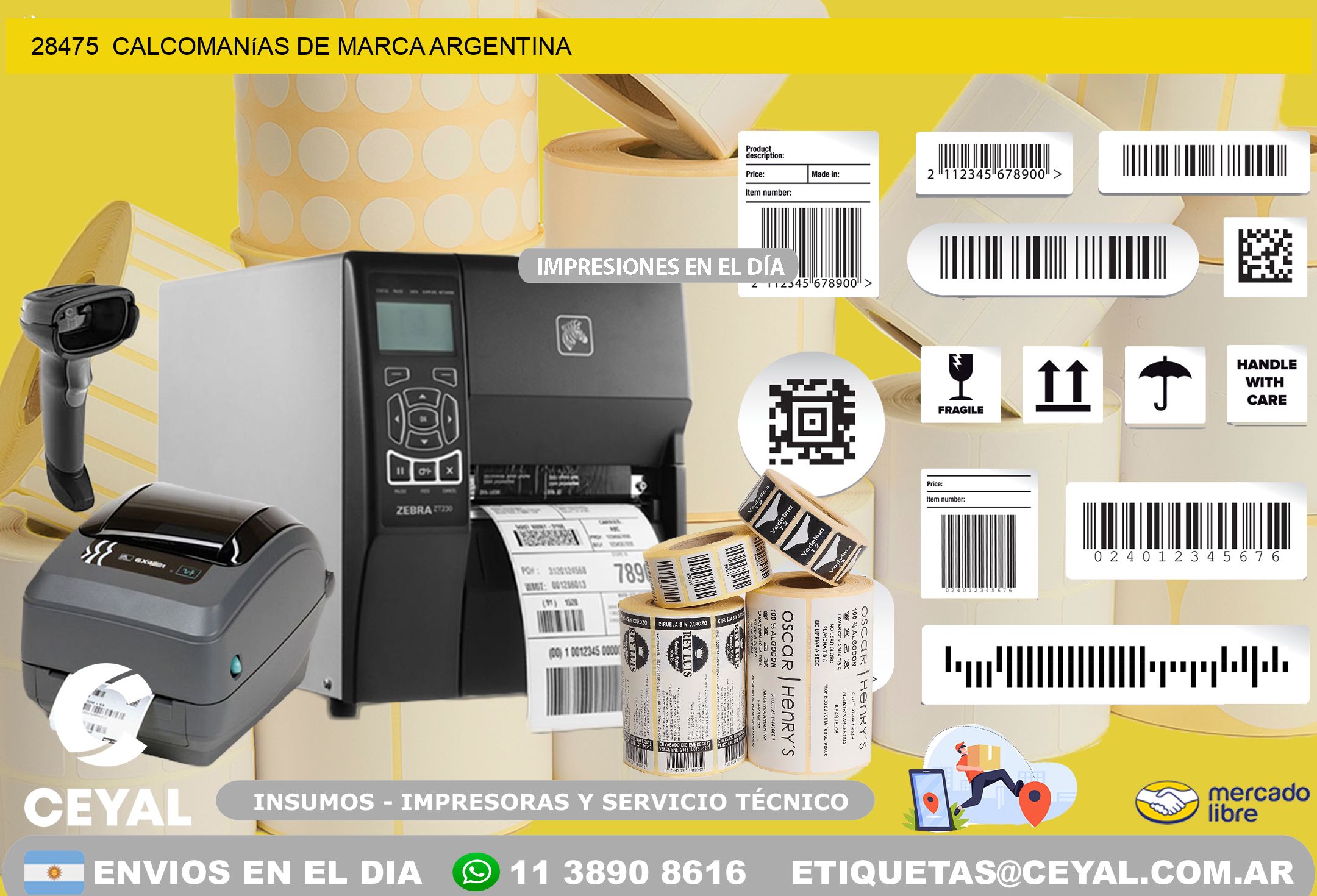 28475  Calcomanías de Marca Argentina