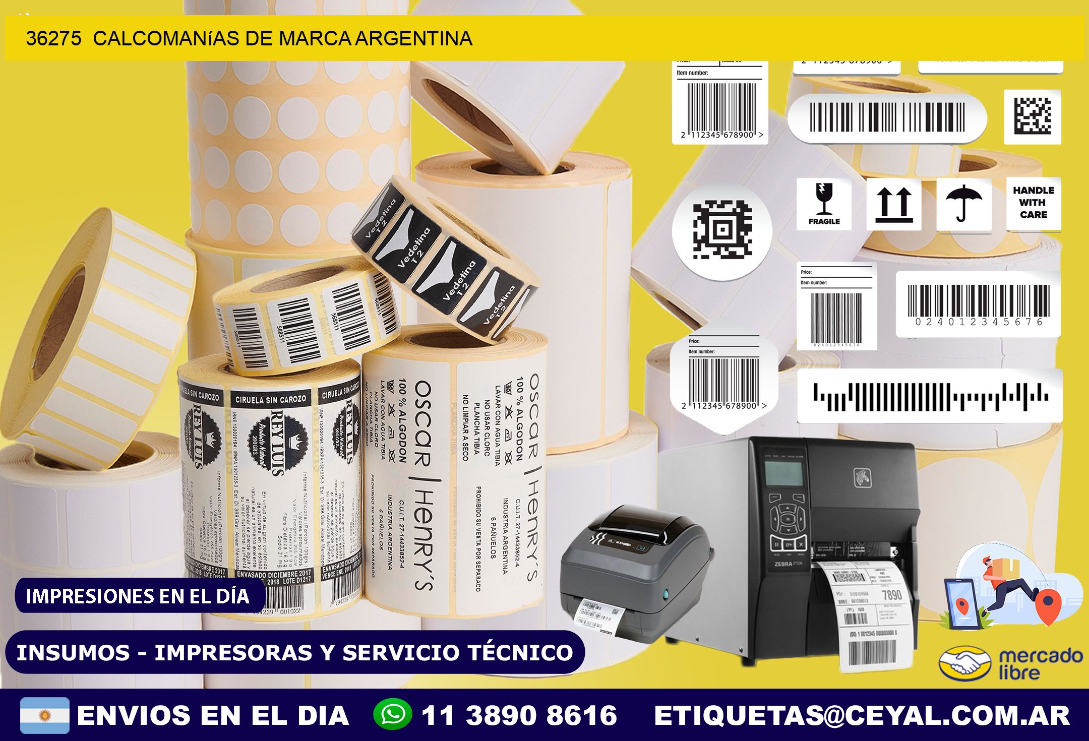 36275  Calcomanías de Marca Argentina