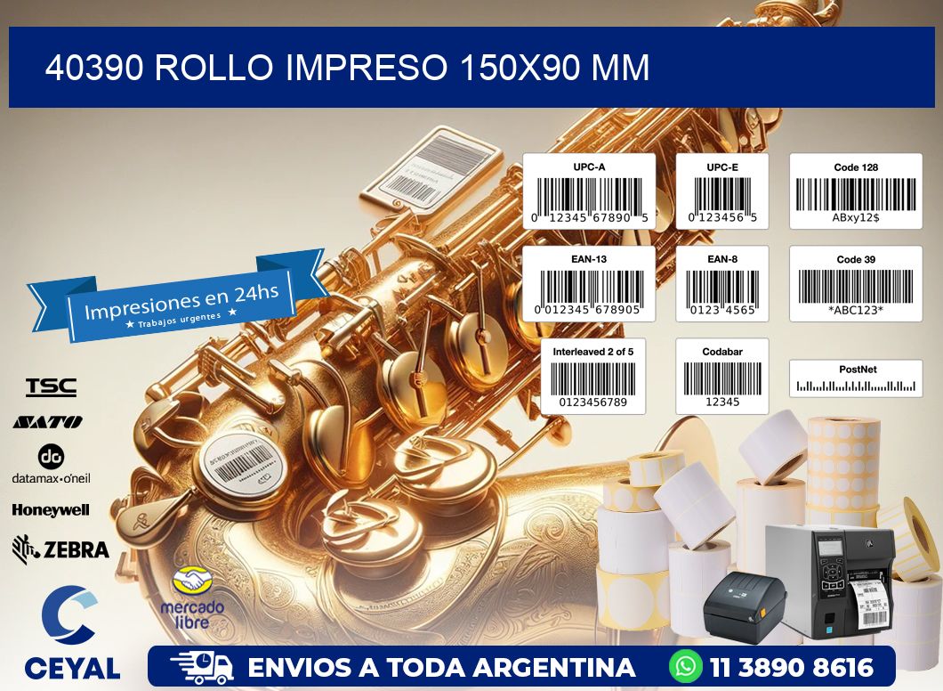 40390 ROLLO IMPRESO 150x90 mm