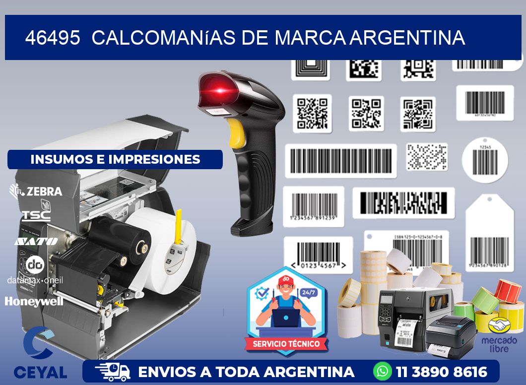 46495  Calcomanías de Marca Argentina