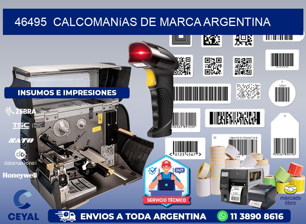 46495  Calcomanías de Marca Argentina