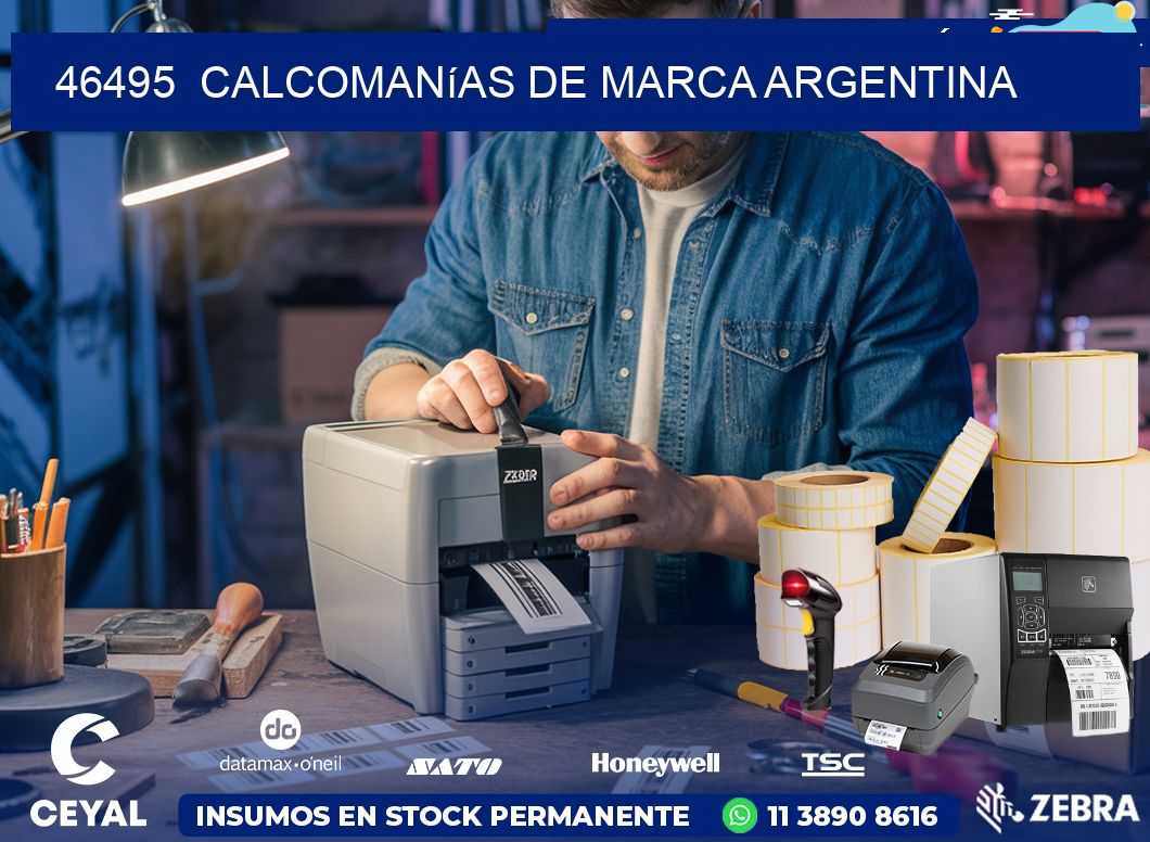 46495  Calcomanías de Marca Argentina