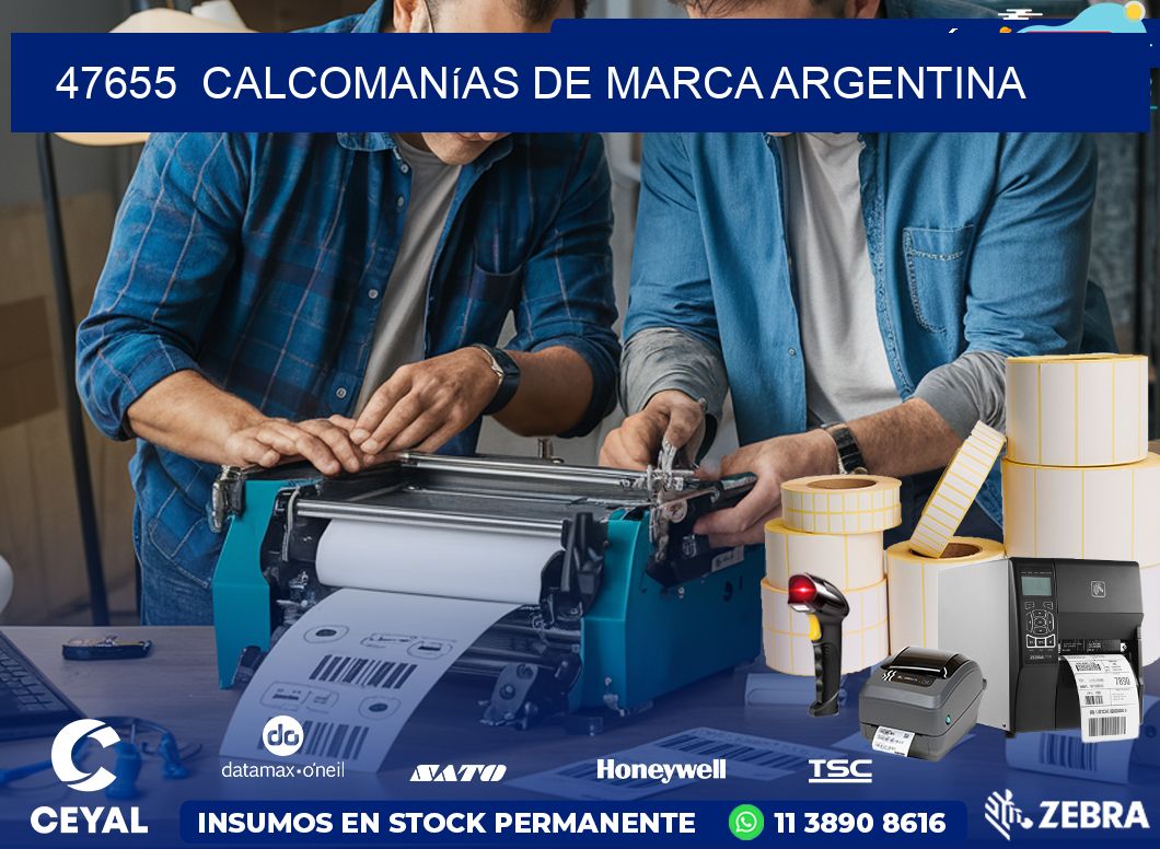 47655  Calcomanías de Marca Argentina