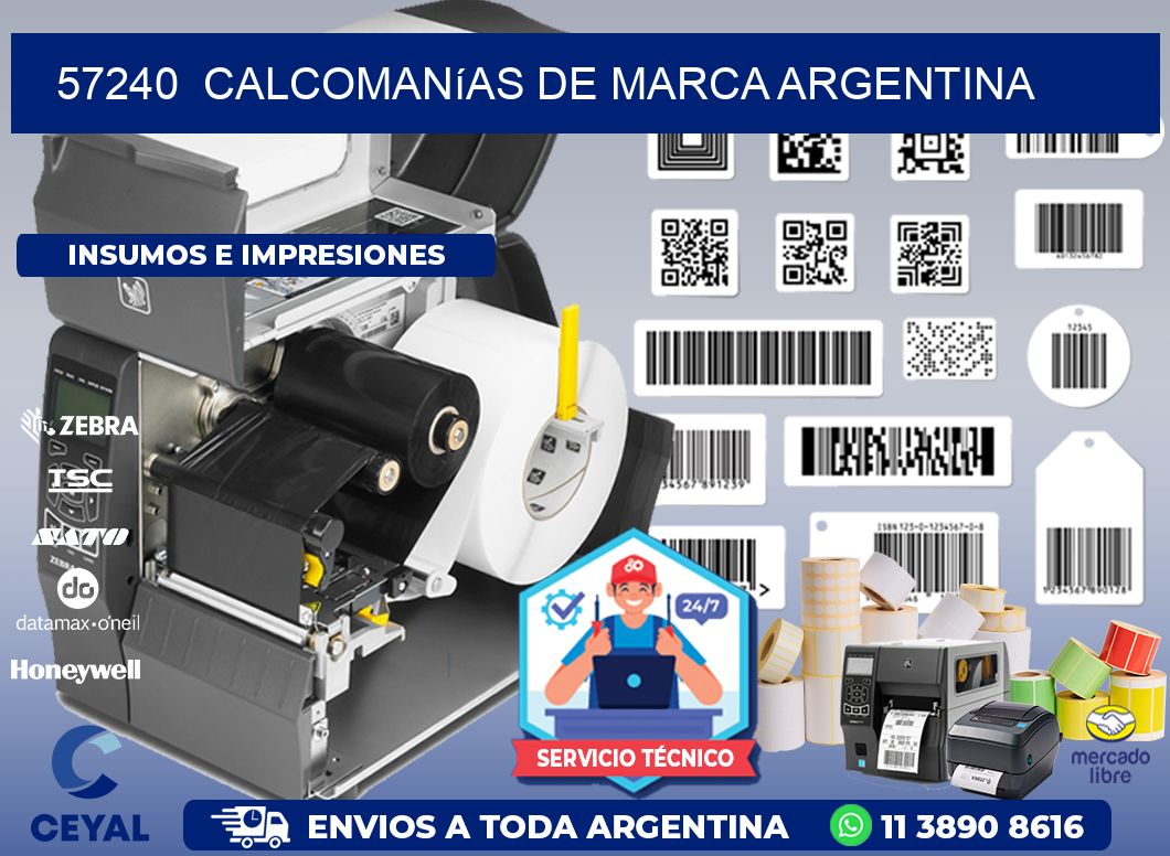 57240  Calcomanías de Marca Argentina