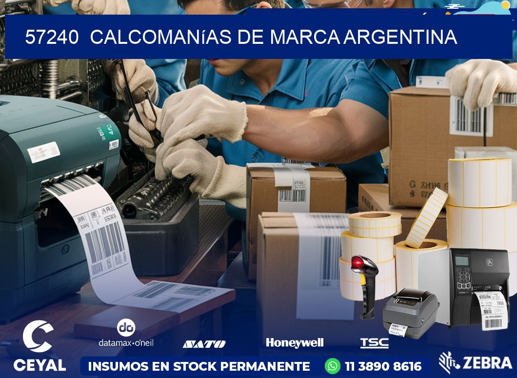 57240  Calcomanías de Marca Argentina