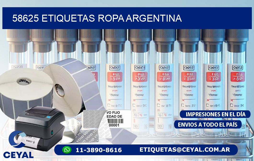 58625 ETIQUETAS ROPA ARGENTINA