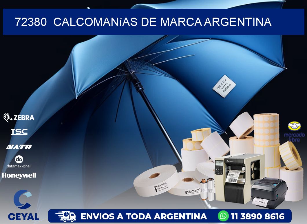 72380  Calcomanías de Marca Argentina