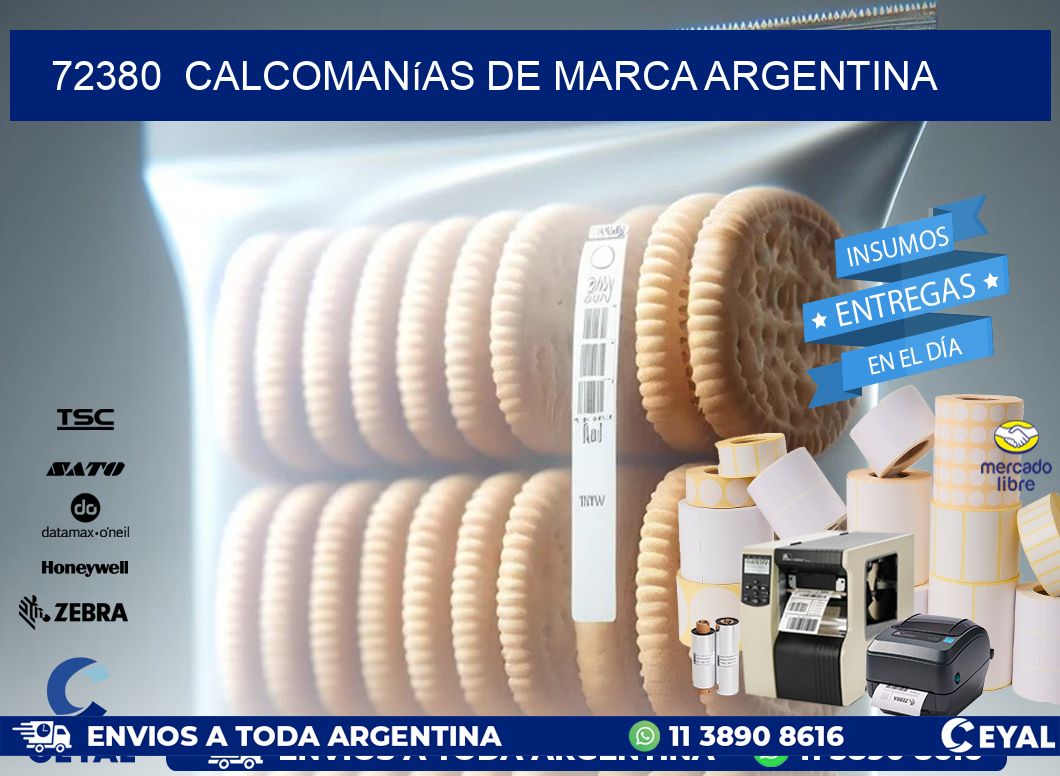 72380  Calcomanías de Marca Argentina