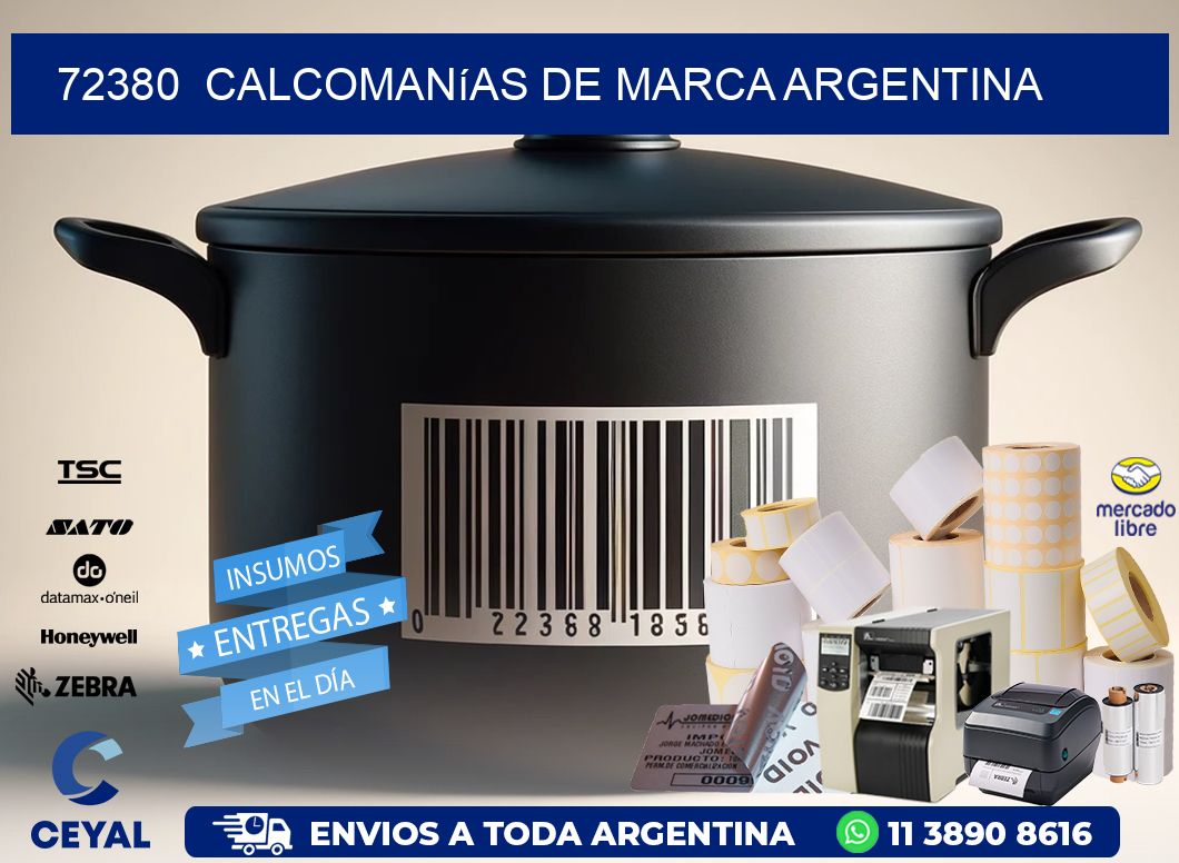 72380  Calcomanías de Marca Argentina