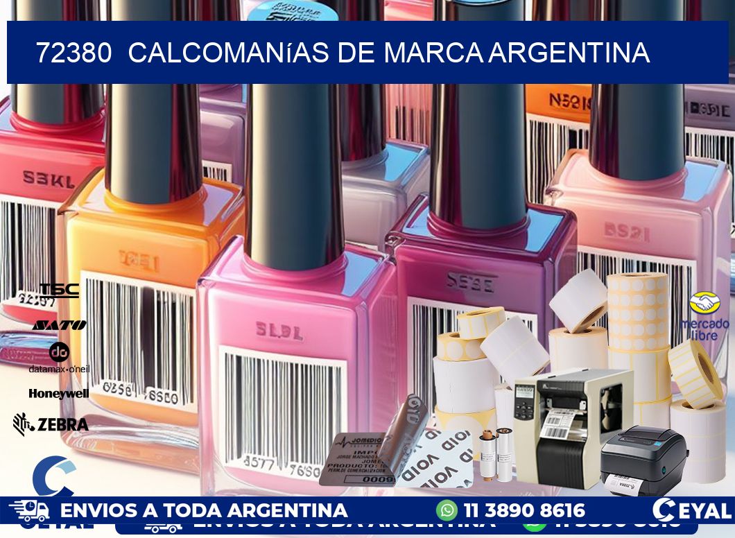 72380  Calcomanías de Marca Argentina