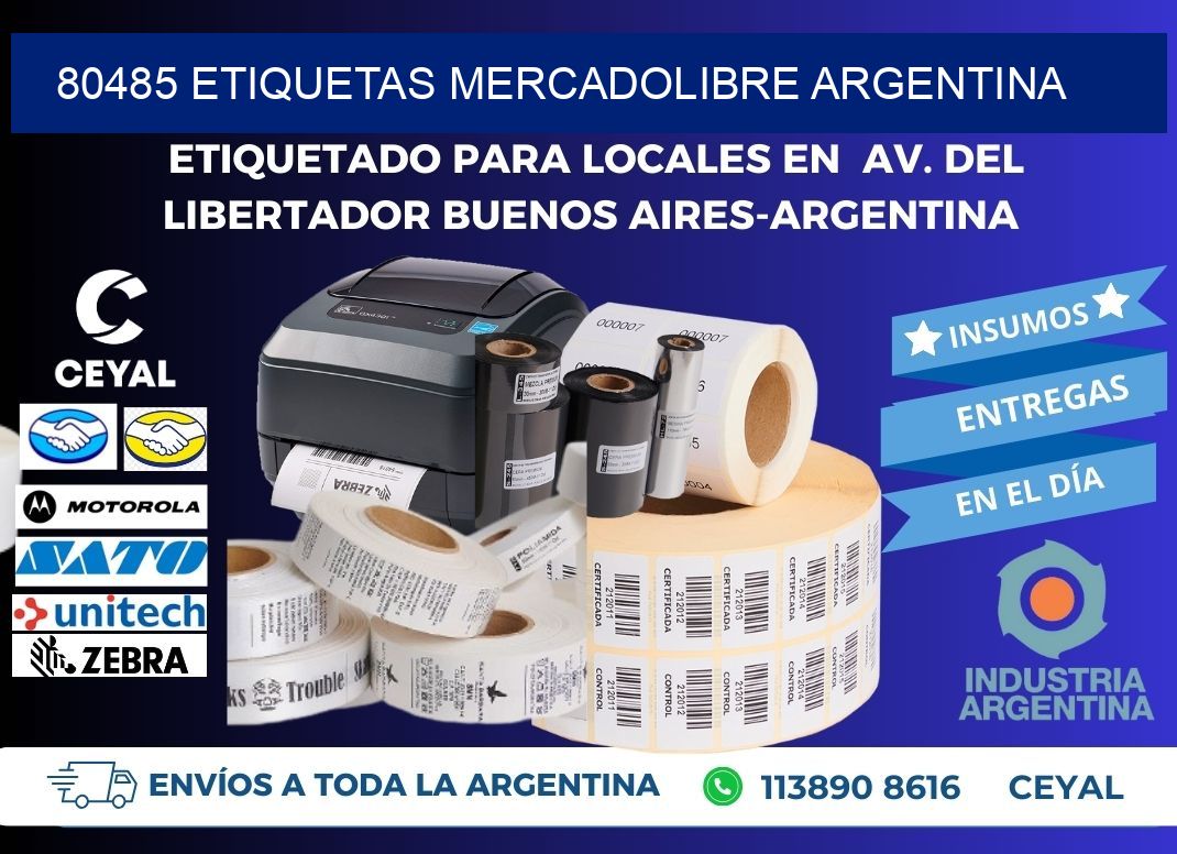 80485 ETIQUETAS MERCADOLIBRE ARGENTINA