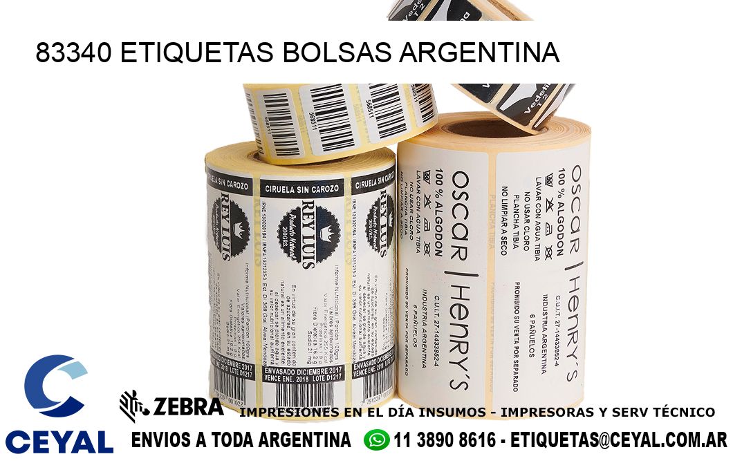 83340 ETIQUETAS BOLSAS ARGENTINA