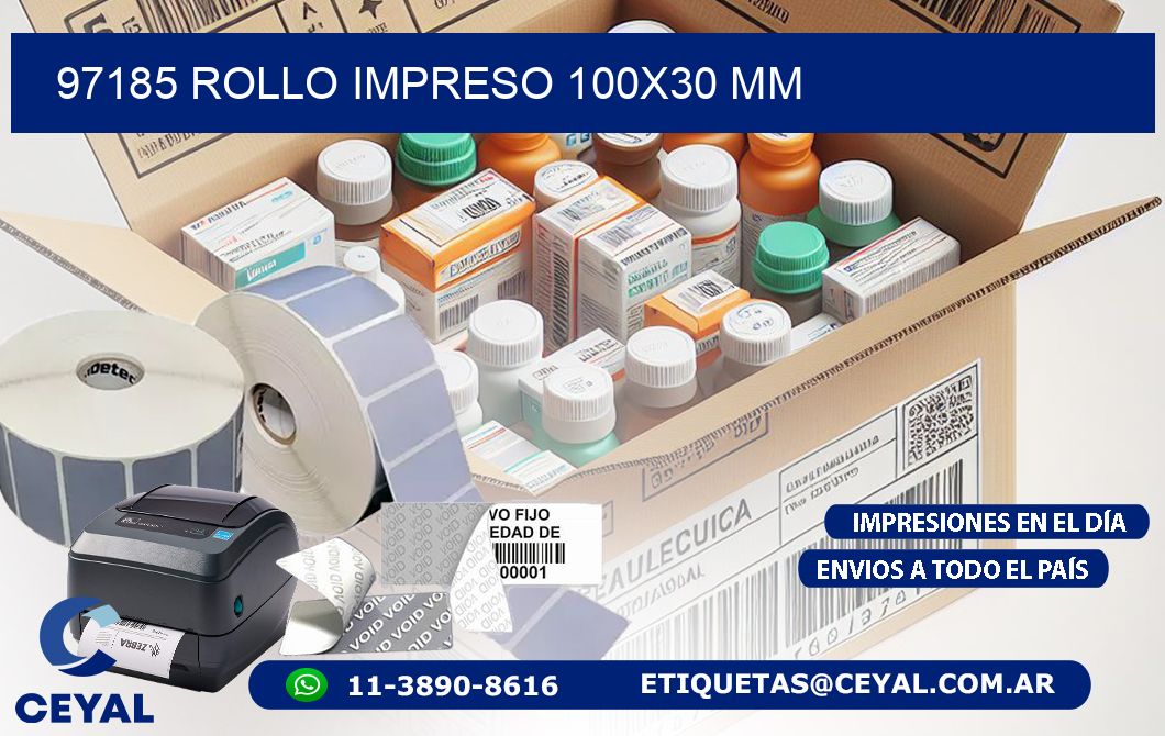 97185 ROLLO IMPRESO 100x30 mm