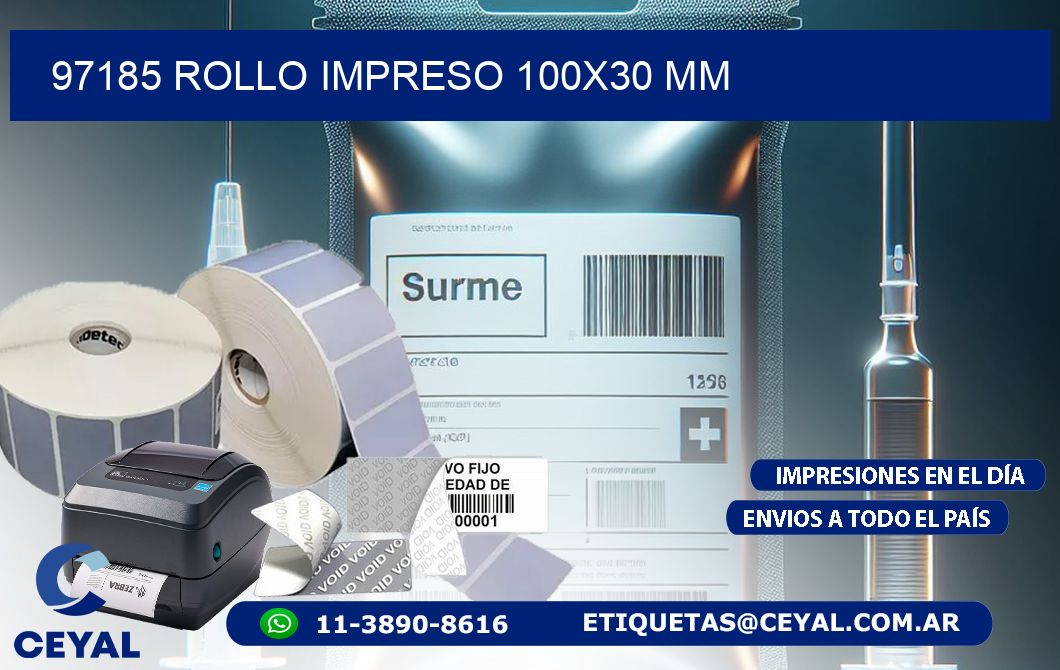 97185 ROLLO IMPRESO 100x30 mm