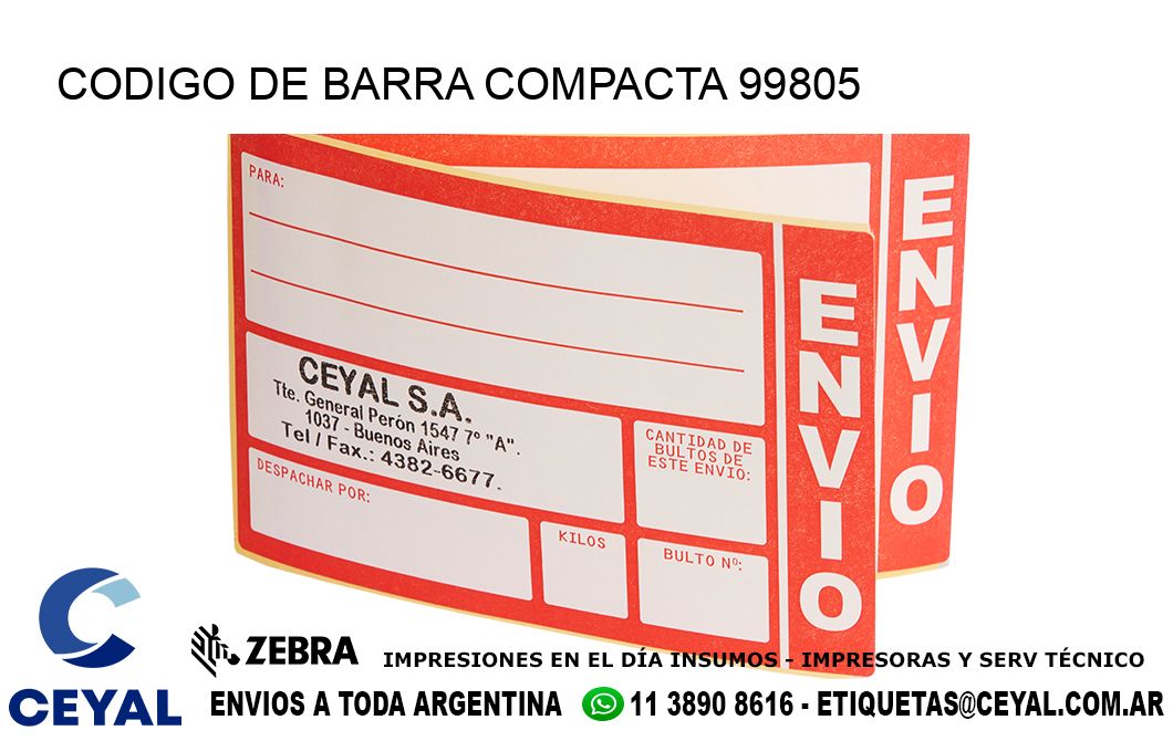 CODIGO DE BARRA COMPACTA 99805