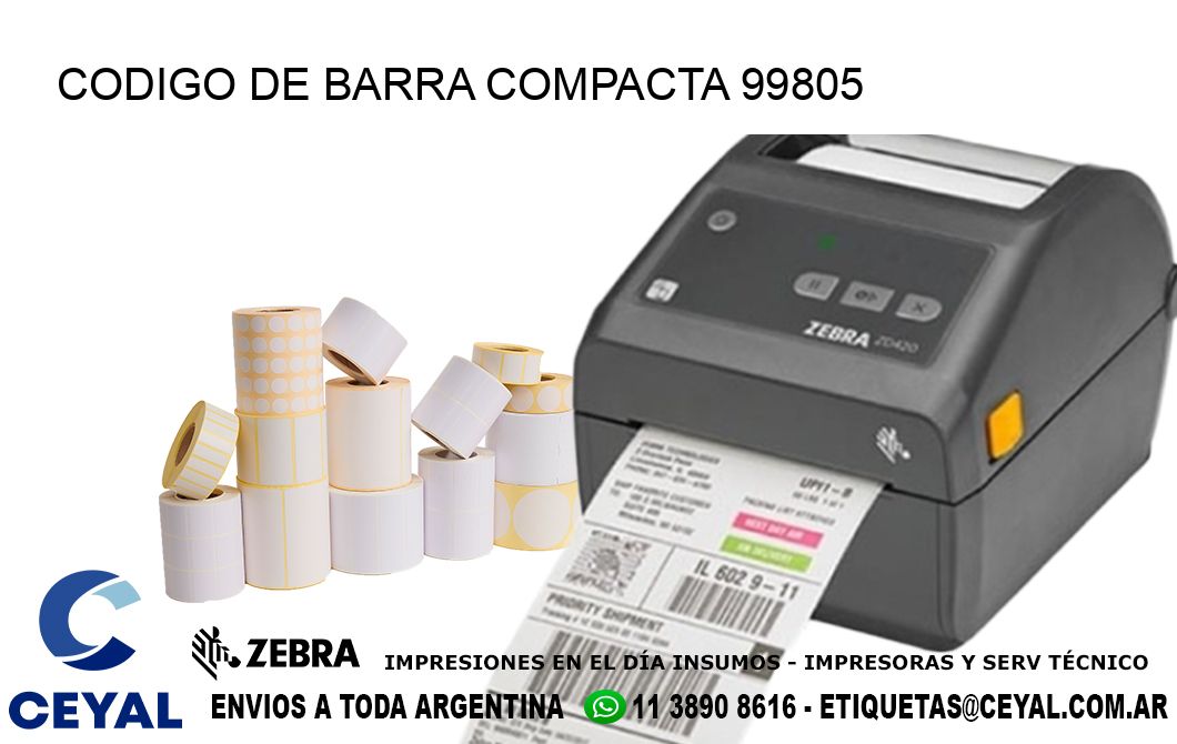 CODIGO DE BARRA COMPACTA 99805