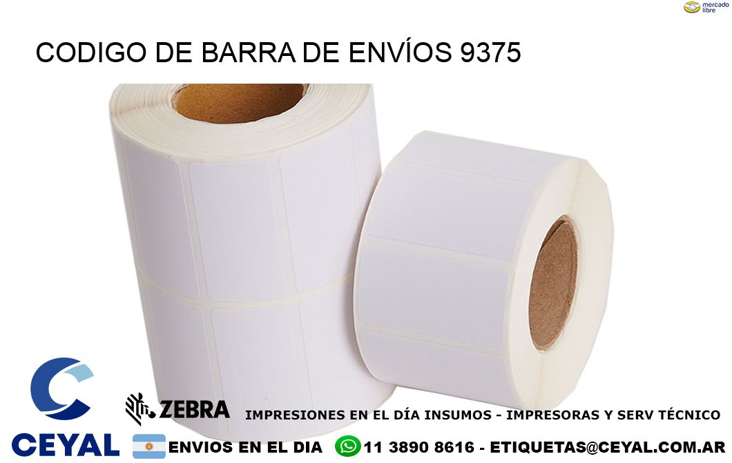 CODIGO DE BARRA DE ENVÍOS 9375