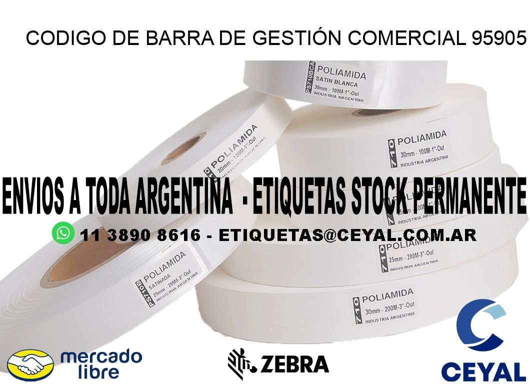 CODIGO DE BARRA DE GESTIÓN COMERCIAL 95905