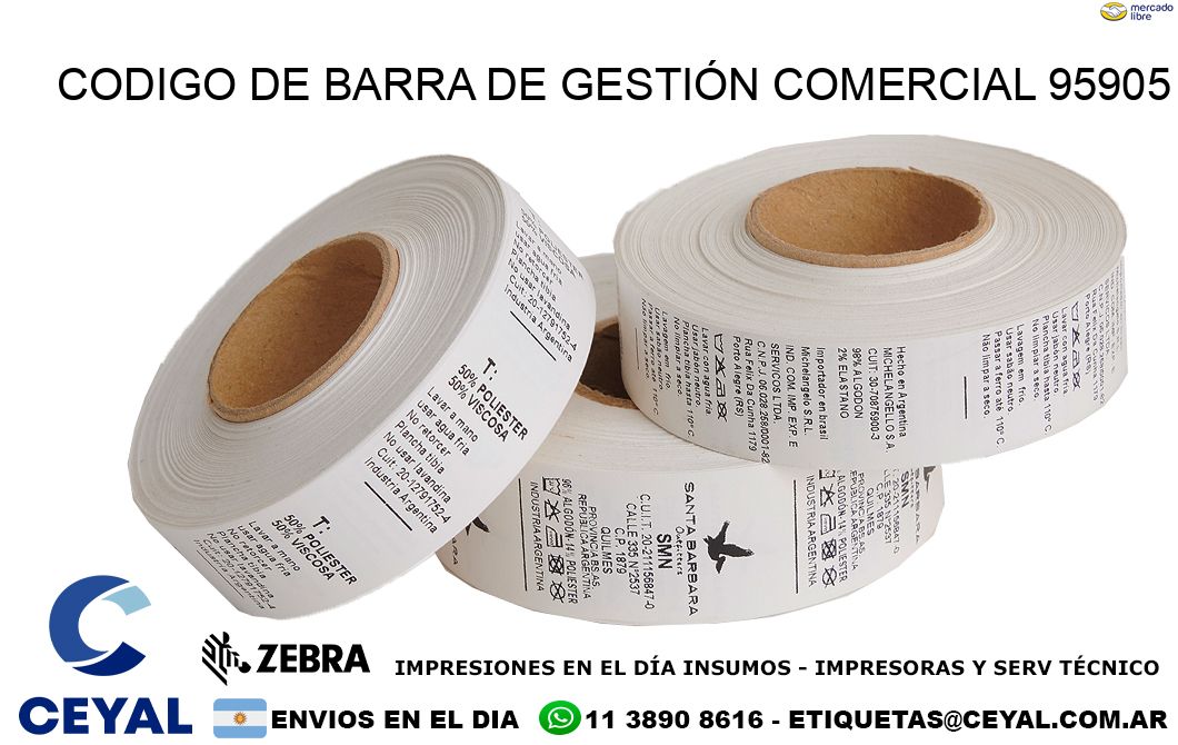 CODIGO DE BARRA DE GESTIÓN COMERCIAL 95905