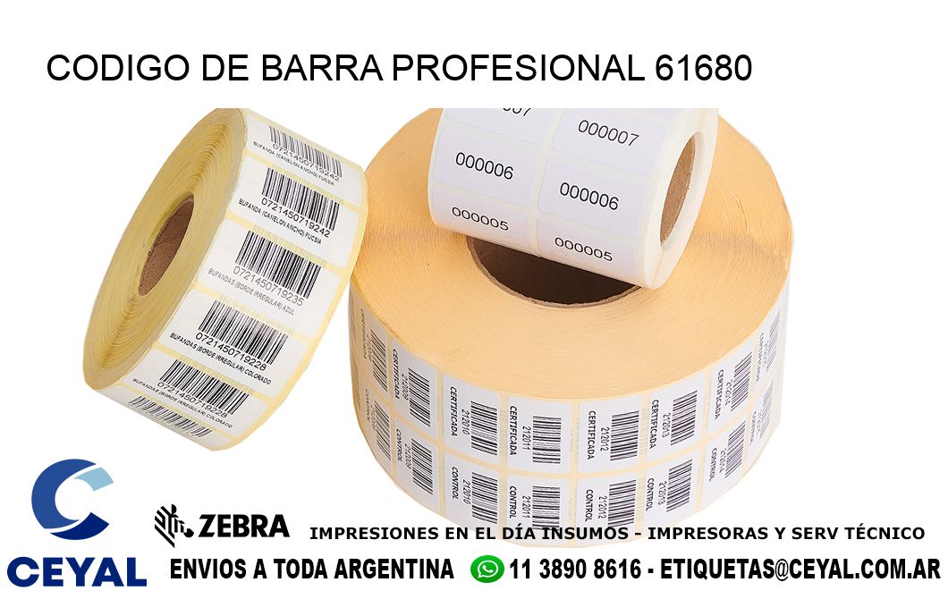 CODIGO DE BARRA PROFESIONAL 61680