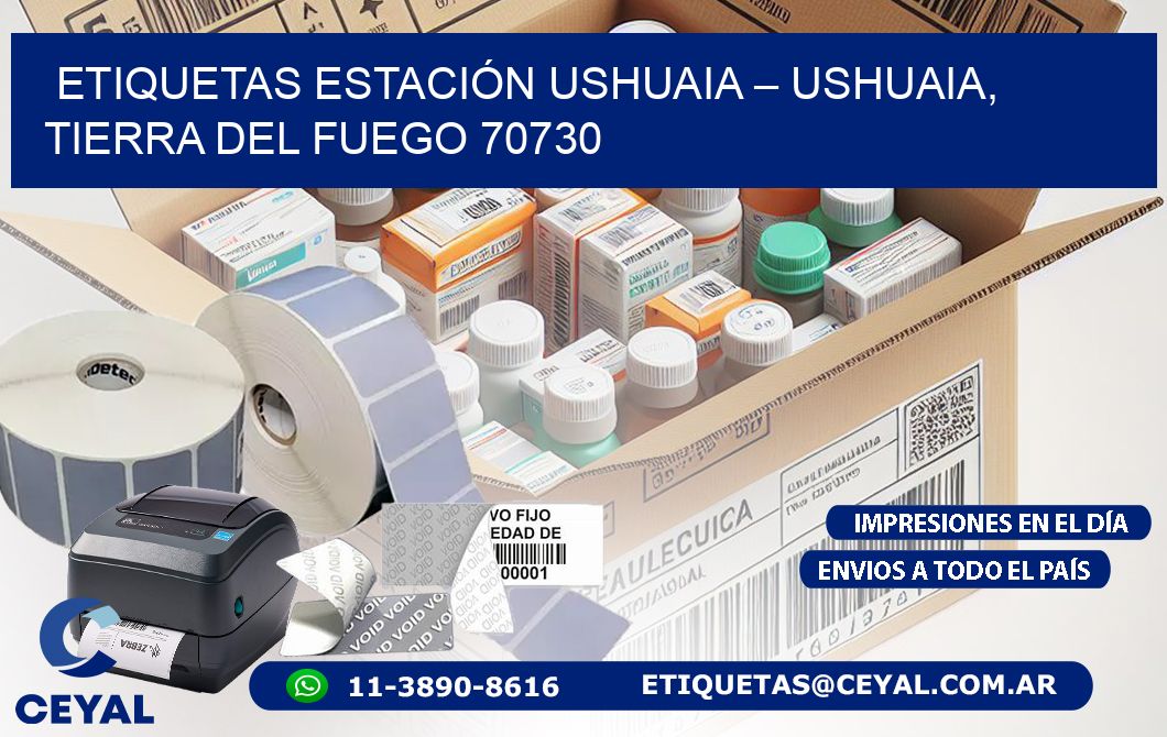 ETIQUETAS ESTACIÓN USHUAIA – USHUAIA, TIERRA DEL FUEGO 70730