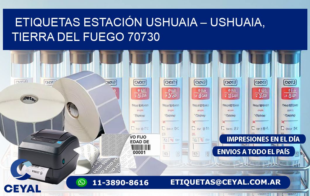 ETIQUETAS ESTACIÓN USHUAIA – USHUAIA, TIERRA DEL FUEGO 70730